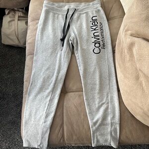 Gray Calvin Klein sweatpants, good condition
